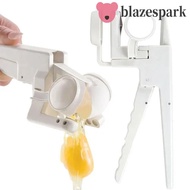BLAZESPARK Egg Separator, White Plastic Egg Shell Cracker, Handheld Egg Breaker For Breaking Egg