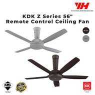 KDK Z SERIES 56" REMOTE CONTROL CEILING FAN (GREY &amp; DARK BROWN) (K14XZ 4 BLADE,K14YZ 5 BLADE)