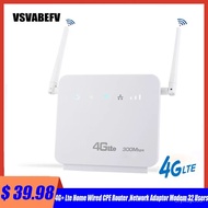 4G  Lte Home Wired CPE Router 300Mbps With Sim  WPA/WPA2 Encryption Portable Modem Builtin Network Adaptor Modem 32 ers