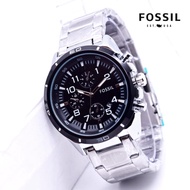 PROMO Jam Tangan Fossil Pria Strap Rantai Stainless Steel Fitur Tanggal Aktif Diameter 4,4cm Jam Tan