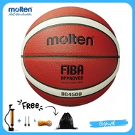 Molten BG4500 Basketball Size 7 – Official FIBA Indoor Outdoor Composite Leather Ball with Freebie