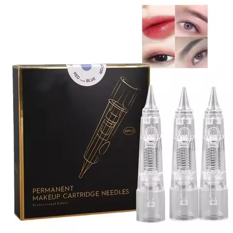 Tattoo Needle Cartridge 0.18/0.25/0.3/0.35mm 1R round liner Permanent Makeup Accessory Push-in type 