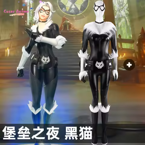 Coser Game Fortnite Black Cat Cosplay Costume Uniform Halloween Carnival Party Christmas Play Role C
