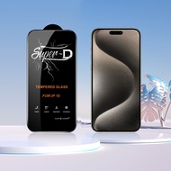 Rkt_Mall Super D Tempered Glass Protector Full Screen Compatible For iphone 15 / iphone 16