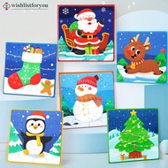 Wishlistforyou Christmas Magnetic Puzzle for Kids Game Early Learning Education Toys Santa Snowman P