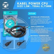 PROFFTECH - 1.5 Meter Cpu Power Cable 0.75mm Thickness C13 Power Cable