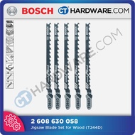 Bosch T244D Jigsaw Blades - For Wood (5 Piece)  2608630058