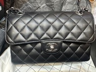 (Sold) 99%新 Chanel Classic Flap CF 25cm 黑色荔枝皮雙鍊上膊袋 晶片 極新💗‼️ 不能錯過！