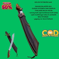GOLOK PATIMURA BAHAN BAJAPER PANJANG BILAH 45CM SUDAH PROSES TEMPA GERINDA SIPUH// SARUNG KULIT SA