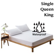 Fitted Sheet Waterproof Mattress Protector Queen King Size