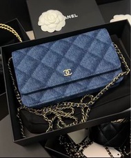 **低於公價** Chanel Denim 香奈兒牛仔包Woc Wallet On Chain 22B 22K