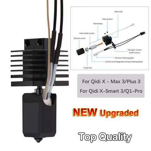Upgraded Hotend Kit For Qidi X Plus 3 / X Max 3 / X Smart 3 / Q1 Pro Hot End Ceramic Heating Rod Pri