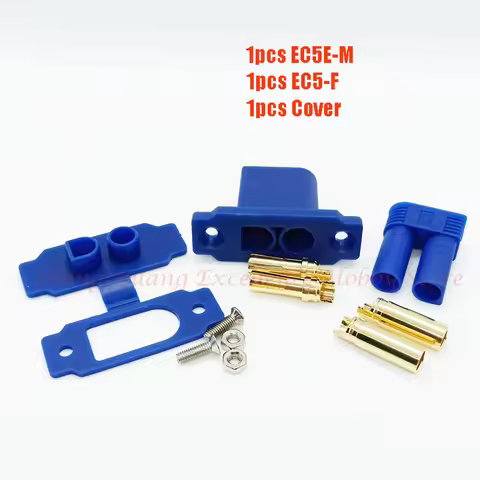 Updated blue EC5E-M Male EC5-F Female Cover High Current 100A Mountable Connector plug for RC Quick 