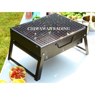 Stainless Steel Foldable BBQ Grill Charcoal Roast Barbecue Pan Arang Kuali Tempat Memasak Dapur Besi Barbeku
