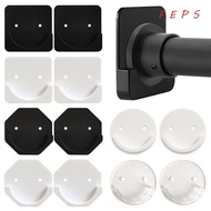 FEPS 2pcs Shower Curtain Rod No Drilling Stick Bathroom Universal Screw Fixation Tension Holder