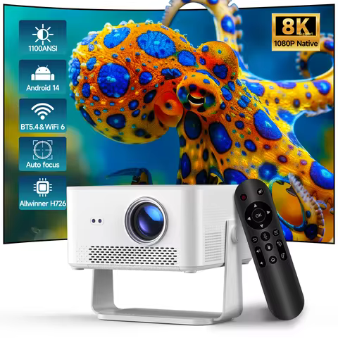 Magcubic HY450MAX Portable Outdoor Projector 1100ANSI 1080P Auto Focus 8K Support Android 14 WiFi6 B