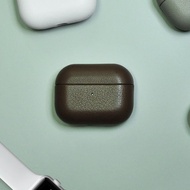 AirPods 3/4/Pro/Pro2 真皮 耳機保護殼 Coffee 咖啡 烙印名字