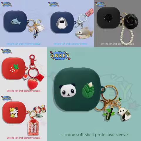 for Shokz OpenFit 2+ T921 T920 Case Earphone Silicone Panda Lovely Panda Earbuds Soft Protective Hea