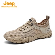 Jeep jeep Men's Shoes 2023 Summer Hollow Mesh Shoes Breathable Outdoor Casual Thin Soft Sole Dad Spo