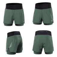 [LIS1] Men 2 in 1 Running Shorts High Waist Athletic Sport Workout with Pockets for Gym Jogging Tenn