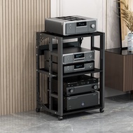 ST-💢Movable Amplifier Shelf Multi-Layer Adjustable Loudspeaker Box SupportICabinet Home Theater Mixer Rack Cross 4DZI
