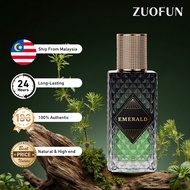ZUOFUN Emerald Perfume Men Woody Herbal Leather Minyak Fragrance Wangi Tahan Lama 24 Jam 100ML