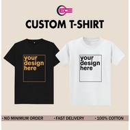 [ NO MOQ ] Custom T-Shirt Printing Cetak Baju Cotton Baju Shortsleeve