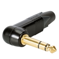 Jack 63mm stereo mạ vàng - Jack 6 ly cong L - Neutrik - Model NP3RX-B - Made in Liechtenstein - Jack