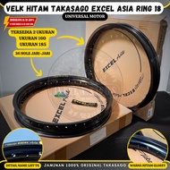 HITAM Black Velk Rim Ring 18 Size 160 185 ORIGINAL TAKASAGO EXCEL ASIA