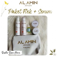 AL AMIN SKINCARE PAKET FLEK HITAM Plus Serum Flek MELASMA - Ampuh untuk Flek susah hilang susah puti
