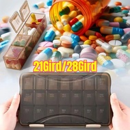 7 Day Medicine Box 21 slots / 28 slots Daily Medicine Box Weekly Medicine Tablet Holder Storage Box