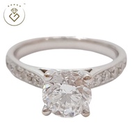 [Kedai Emas Gemilang] 200567 {YS} 18K White Gold 0.80Ct Diamond Ring (8) (2.87G) [750 Gold]