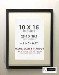 10x15 Inches +1 Inch Mat Wall Frame - Picture Frame - Photo Frame