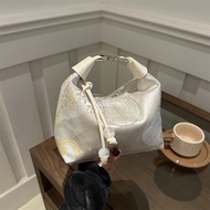 New Chinese Style Chinese Style Embroidered Hand-Carrying Dumpling Bag Female 0 Niche High-End Sense