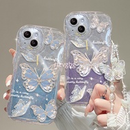 iphone 12 pro max 12 mini 12 Pro 12pro Casing Butterfly Bracelet Soft Phone Case Full Protect Military-Grade Shockproof Transparent Back Cover