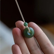 和田玉平安扣項鏈吊墜原創設計