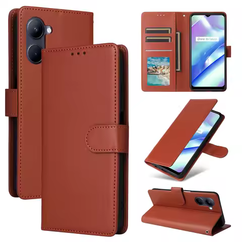Leather Case for OPPO Realme Note Reno A3 A40 A60 60 C61 C63 C33 C69 C75 14X 11 12 13 Pro Plus 4G 5G