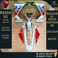 Rapido Cover Set Coverset Bodyset RS150R RS150 WINNER150 RS V1 (5) TRICO EDITION WHITE Sticker Tanam