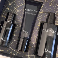 D I O R SAUVAGE 3IN1 SET (EDT+FACE CLEANSER+SHOWER GEL) FOR MEN