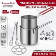 4 in 1 Stainless Steel Multifunction Pan 12cm - Easy to Use, Easy to Clean, Rust-Proof