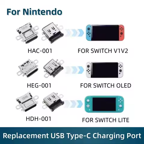 5-10pcs For Nintendo Switch Replacement USB Type-C Charging Port for Switch/ Switch Lite/ OLED