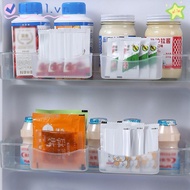 LILY 2pcs Fridge Storage Boxes, Wall-Mounted Save Space Side Hanging Boxes, Quality Mini Plastic Seasoning Storage Freezer Shelf Holder Kitchen