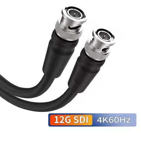 12G-SDI Cable BNC to BNC Male 75-5 Coaxial Monitor Camera Video Cable 3G 1080P 12G 4K 60Hz 1.5 2 3 5