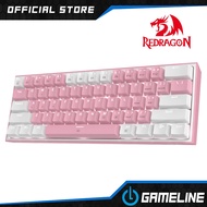Redragon Wired K617 FIZZ 61 Keys Gaming Keyboard - Pink White