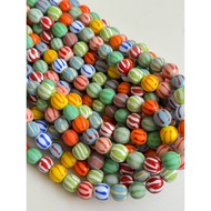 Watermelon line glass beads jombang glass beads/