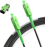 100M(328ft) Outdoor Armored Fiber Optic Cable Internet with Adapter Coupler, SC to SC(A P C) Single-