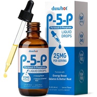 duwhot P5P Vitamin B6 25mg, Pyridoxal-5-Phosphate Activated B6 Liquid Drops for Women & Men, Energy 