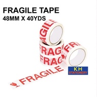 OPP FRAGILE TAPE 48mm x 40yds / FRAGILE TAPE / OPP TAPE / TAPE FRAGILE