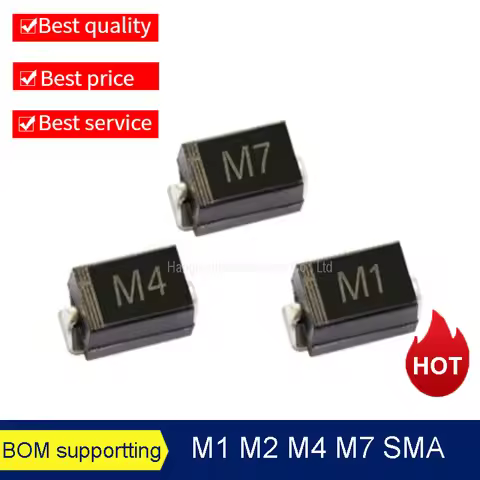 10PCS/Lot Rectifier Bridge M1 M2 M4 M7 SMA 1N4001 1N4002 1N4007 1N4004 SMAF A7 SOD123 SMD New Rectif