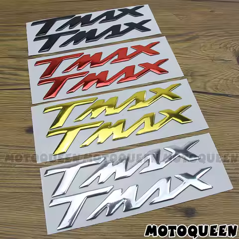 2PCS 3D Motorcycle Motorbike Tank Emblem Label Badge Stickers Decals For TMAX T-MAX 500 530 560 TMAX